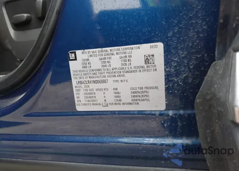 2022 Buick Envision Fwd Preferred from USA, damaged, VIN LRBAZLR41ND068887